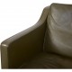 Børge Mogensen 2421 lounge chair in green leather 1980s