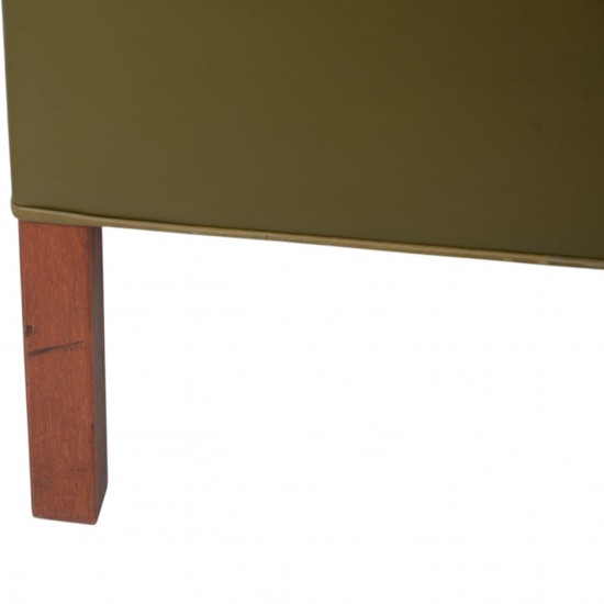 Børge Mogensen 2421 lænestol i grønt læder 1980'erne