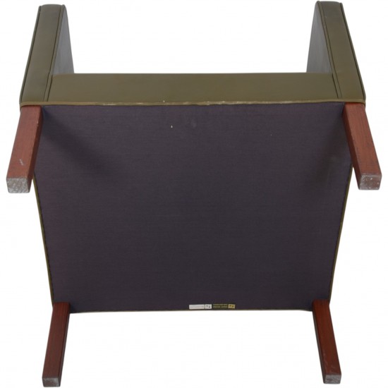 Børge Mogensen 2421 lænestol i grønt læder 1980'erne