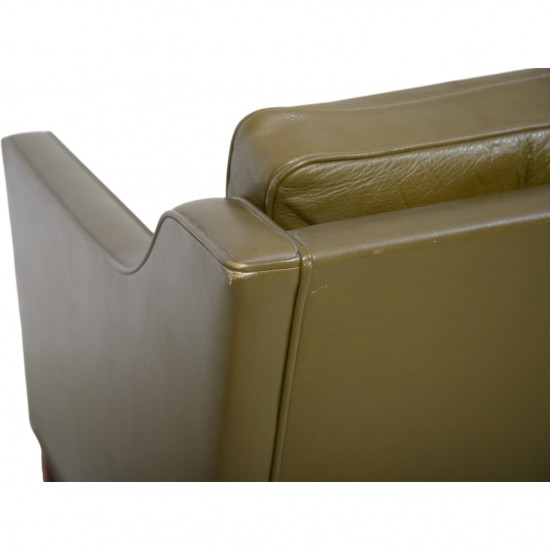 Børge Mogensen 2422 2.personers sofa i grønt læder 1980'erne