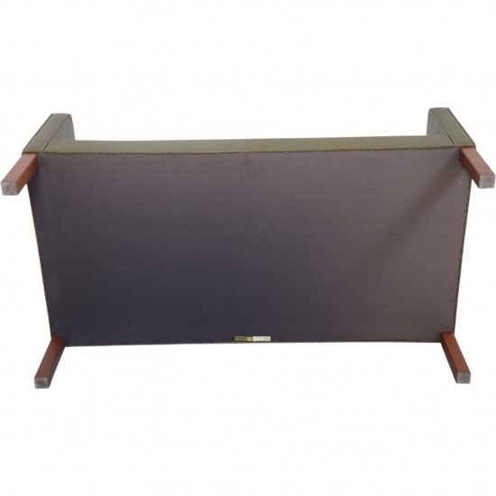 Børge Mogensen 2422 2.personers sofa i grønt læder 1980'erne