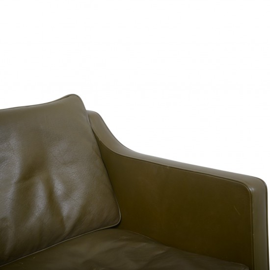 Børge Mogensen 2422 2.personers sofa i grønt læder 1980'erne