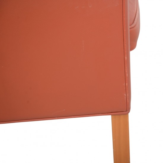 Børge Mogensen 2204 øreklapstol i cognac læder 1997