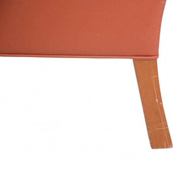 Børge Mogensen 2204 øreklapstol i cognac læder 1997