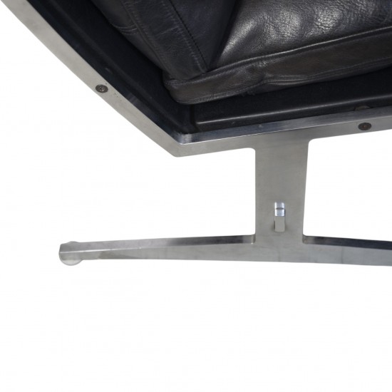 Fabricius and Kastholm BO562 2.personers sofa i sort læder 1990'erne