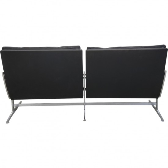 Fabricius and Kastholm BO562 2.personers sofa i sort læder 1990'erne