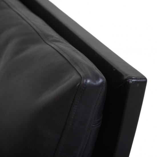 Fabricius and Kastholm BO562 2.personers sofa i sort læder 1990'erne