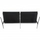 Fabricius and Kastholm BO562 2.personers sofa i sort læder 1990'erne