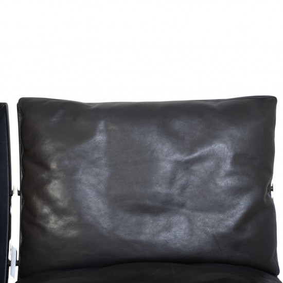 Fabricius and Kastholm BO562 2.personers sofa i sort læder 1990'erne