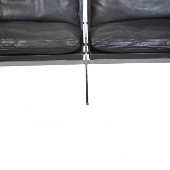 Fabricius and Kastholm BO562 2.personers sofa i sort læder 1990'erne