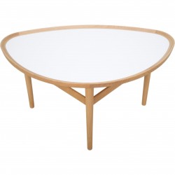 Finn Juhl hvidt eye sofabord i eg 90cm 2020