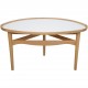 Finn Juhl hvidt eye sofabord i eg 90cm 2020