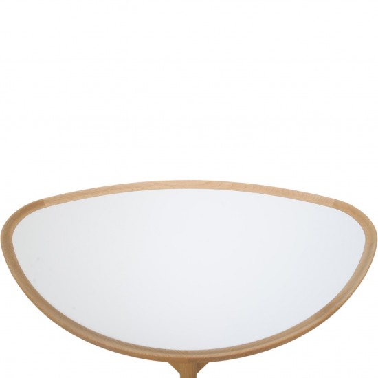 Finn Juhl hvidt eye sofabord i eg 90cm 2020