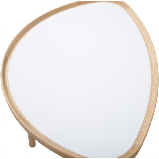 Finn Juhl hvidt eye sofabord i eg 90cm 2020