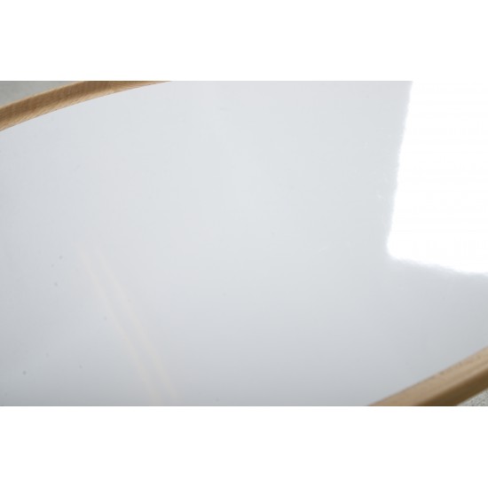 Finn Juhl hvidt eye sofabord i eg 90cm 2020