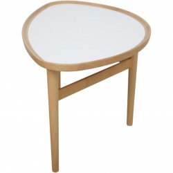 Finn Juhl hvidt eye sofabord i eg 90cm 2020