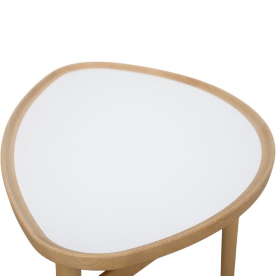 Finn Juhl hvidt eye sofabord i eg 90cm 2020