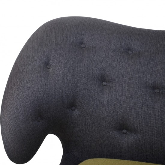 Finn Juhl Pelikan stol i gråt / grønt stof 2016