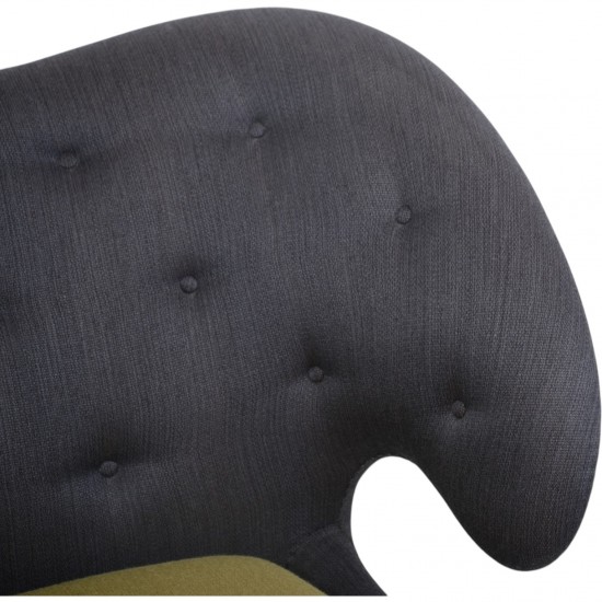 Finn Juhl Pelikan stol i gråt / grønt stof 2016