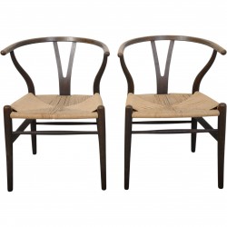 Sæt af to Hans Wegner CH24 Y-stole i Bejdset eg 1990'erne