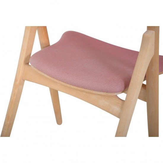 Sæt af 6 Hans Wegner savbukkestole i bøg 1995