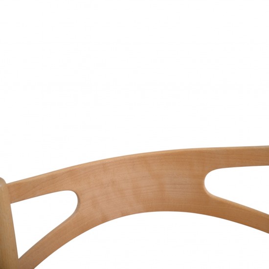 Sæt af 6 Hans Wegner savbukkestole i bøg 1995