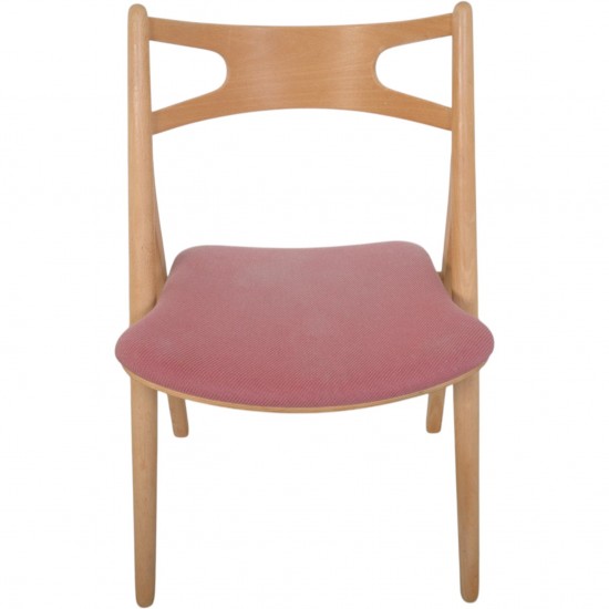 Sæt af 6 Hans Wegner savbukkestole i bøg 1995