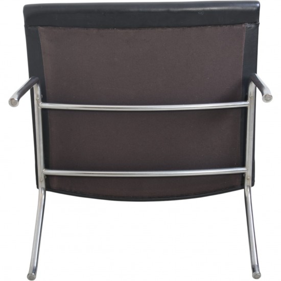 Hans Wegner AP40 stol i sort læder 1990'erne