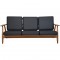 Hans Wegner GE240 3-personers Cigars sofa i eg 1980'erne