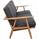 Hans Wegner GE240 3-personers Cigars sofa i eg 1980'erne