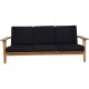 Hans Wegner GE290 3-personers sofa i eg og sort stof 2000'erne