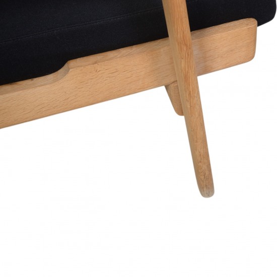 Hans Wegner GE290 3-personers sofa i eg og sort stof 2000'erne