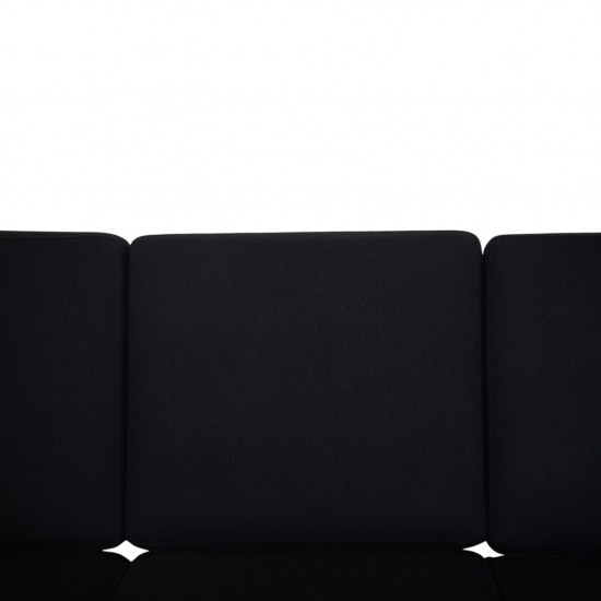 Hans Wegner GE290 3-personers sofa i eg og sort stof 2000'erne