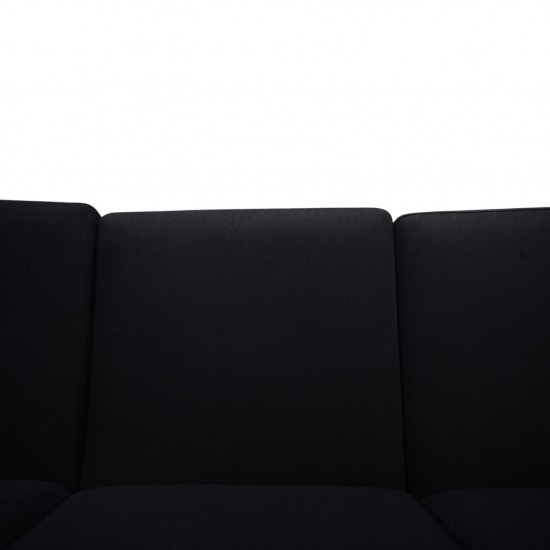 Hans Wegner GE290 3-personers sofa i eg og sort stof 2000'erne