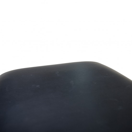 Hans J. Wegner Ox chair med skammel i sort læder 2019