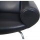 Hans J. Wegner Ox chair med skammel i sort læder 2019