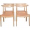 Sæt af 4 Hans Wegner W1 stole i eg 1960'erne