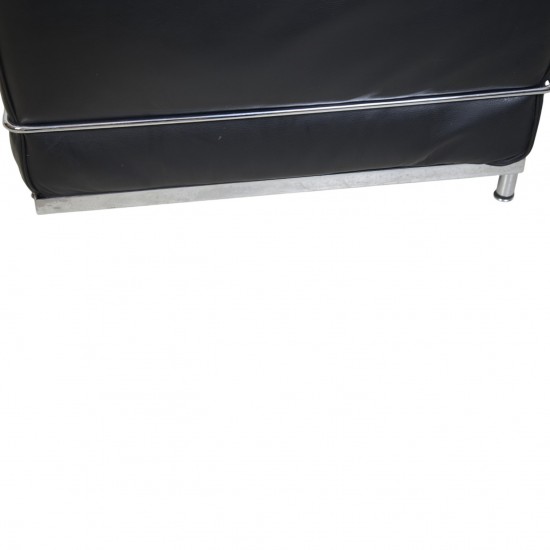 Le Corbusier LC2 3.personers sofa i sort læder 1990'erne