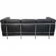 Le Corbusier LC2 3.personers sofa i sort læder 1990'erne
