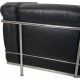 Le Corbusier LC2 3.personers sofa i sort læder 1990'erne
