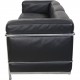 Le Corbusier LC2 3.personers sofa i sort læder 1990'erne