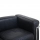 Le Corbusier LC2 3.personers sofa i sort læder 1990'erne