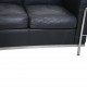 Le Corbusier LC2 3.personers sofa i sort læder 1990'erne