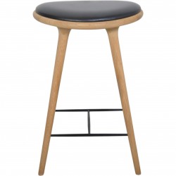 Mater barstol i eg og sort læder 2020