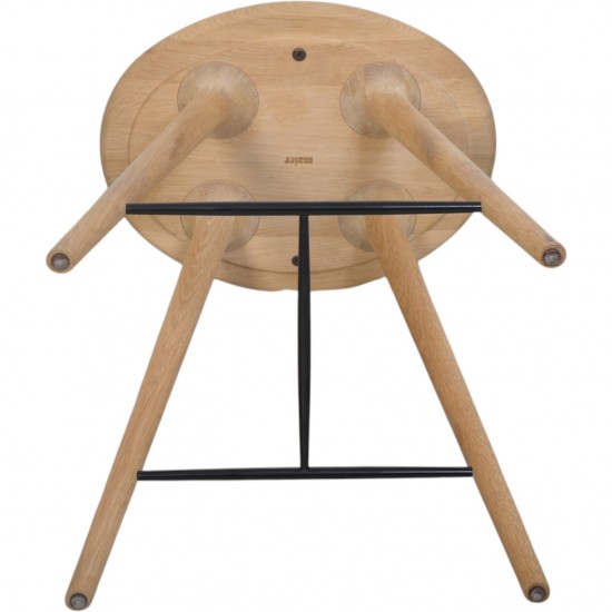 Mater barstol i eg og sort læder 2020