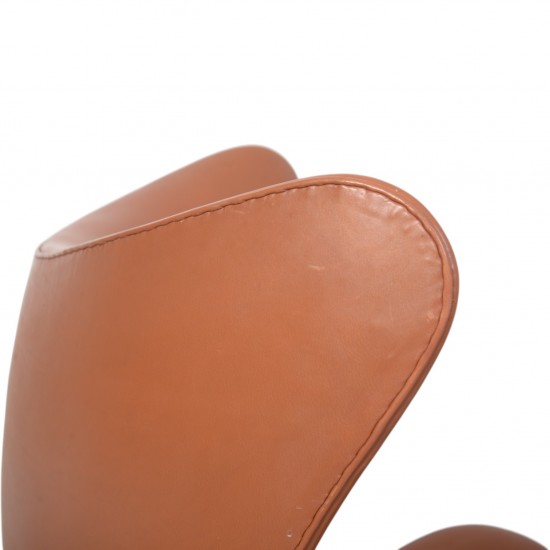 Arne Jacobsen Vintage Ægget stol i cognac læder 1960'erne