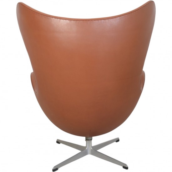 Arne Jacobsen Vintage Ægget stol i cognac læder 1960'erne