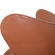 Arne Jacobsen Vintage Ægget stol i cognac læder 1960'erne