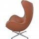Arne Jacobsen Vintage Ægget stol i cognac læder 1960'erne