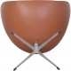 Arne Jacobsen Vintage Ægget stol i cognac læder 1960'erne